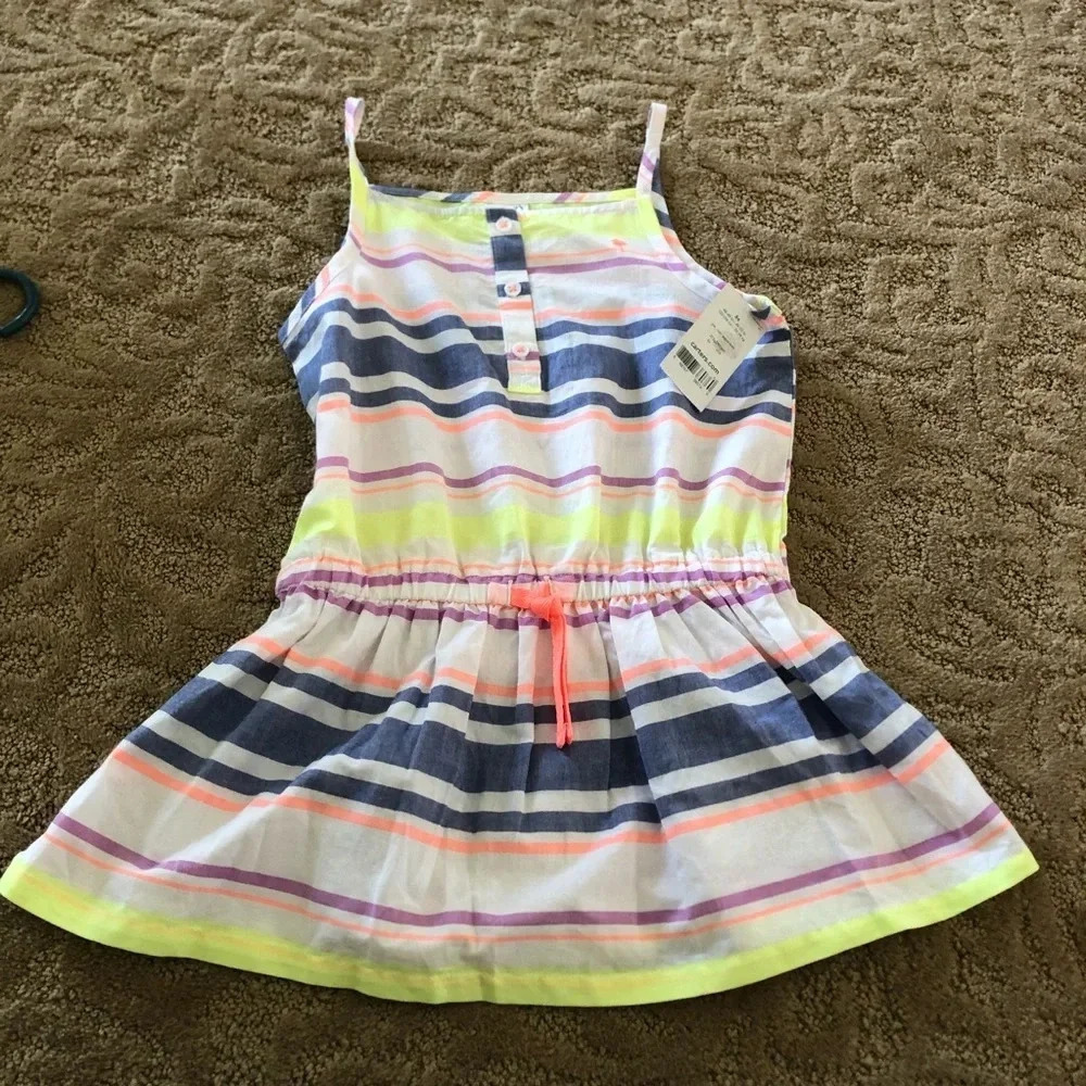 Nwt new carters striped sun dress 6 6x